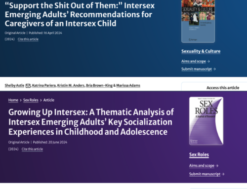 New Research Highlights Experiences and Recommendations of Intersex Emerging Adults